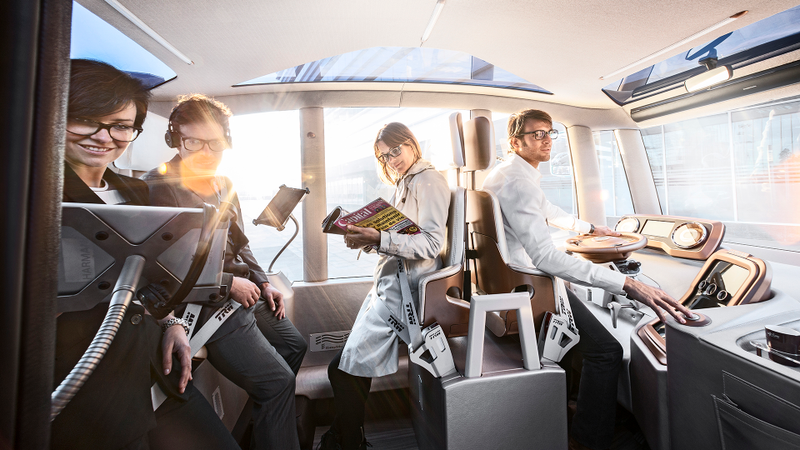 Illustration for article titled The Rinspeed Micro Max Is A Mini-Sized Bus From The Future